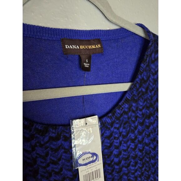 Dana Buchman Women's NWT Blue and Black Sweater Size Small - Picture 3 of 7